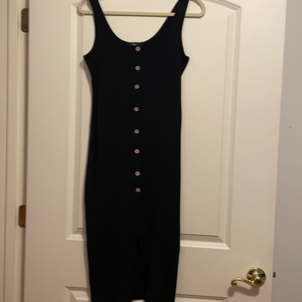 Lulus long, tight dress. Very cute with buttons.